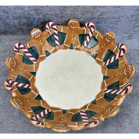 Noble excellence gingerbread‎ bowl 13” round - Picture 1 of 3